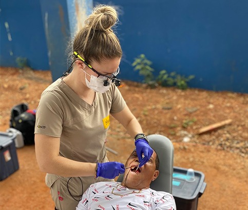 Doctor Rodriguez treating dental patient