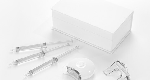 an example of a take-home teeth whitening kit from village dental