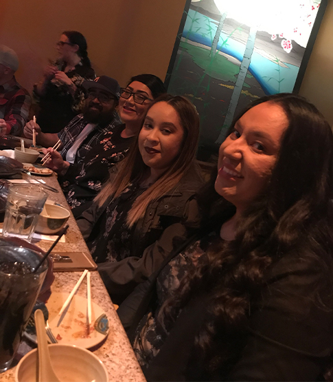 Group of dental team members at dinner together